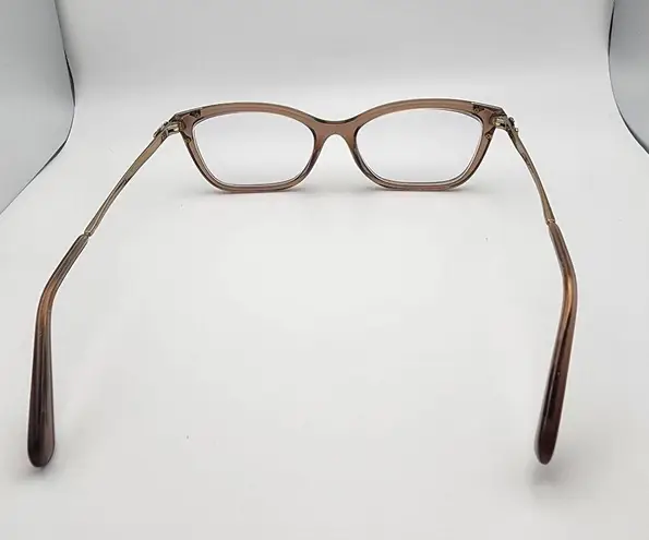 Coach  Transparent Brown & Gold Prescription Glasses Frames