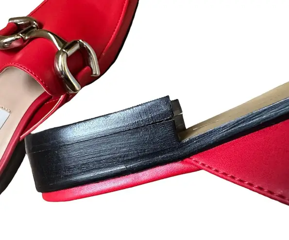 Steven New York Brita Bit Loafer Mule Red size 5 NWOB