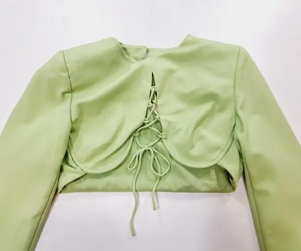 Camila Coelho Laken Crop Top in Celery Green Small