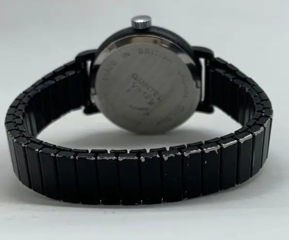 Vintage Quintel Bubble 30mm womens Watch Rotating Plane Fly Over USA map works