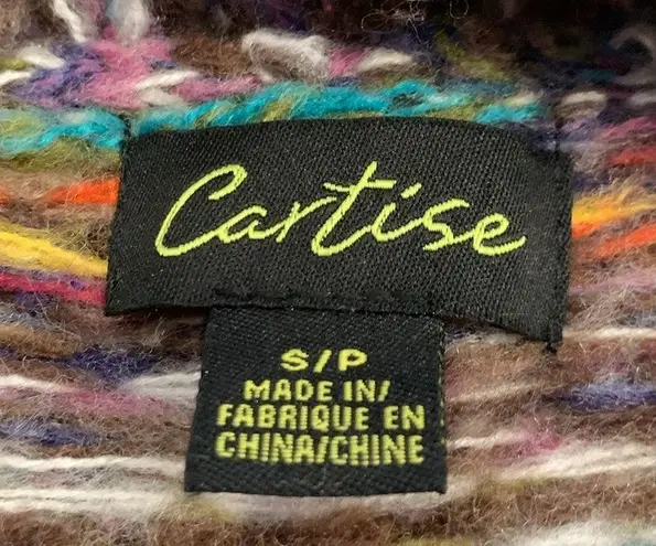 Cartise wool mohair blend open front shawl collar cardigan sweater S