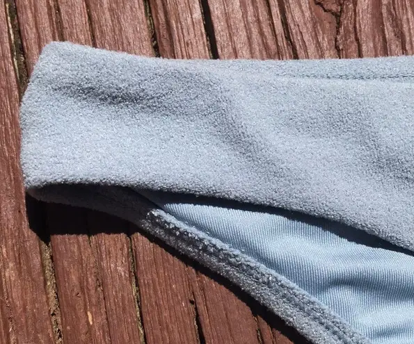 Topshop Baby Blue  Textured Front Knot Bikini Bottoms