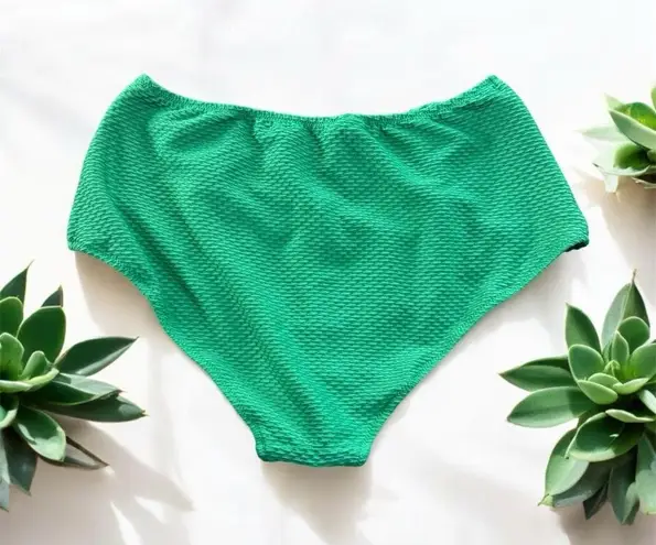 Aerie  NWT Crinkle High Waisted Full Coverage Bikini Bottoms Medium thumbnail 2