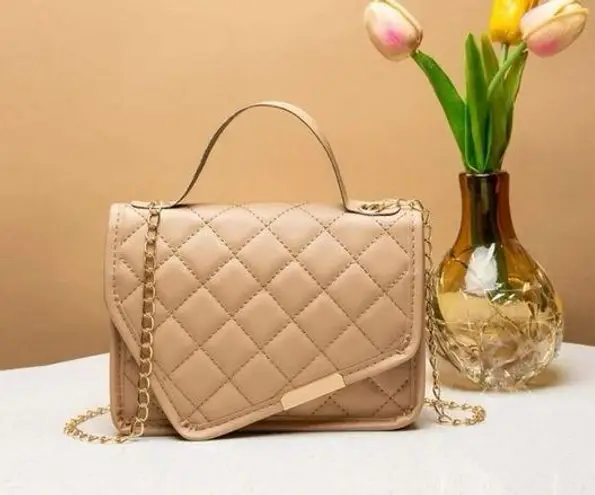 Waterproof,Lightweight,Business Casual Mini Quilted Embossed Flap Square Bag