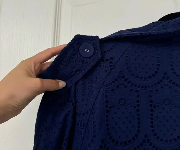 Farm Rio Eyelet Double Breasted Trench Coat XS