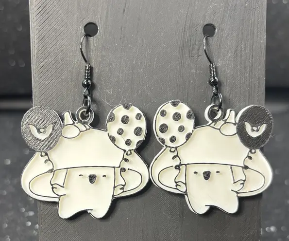 Mushroom Halloween Earrings – Spooky Cute Fall Jewelry Black