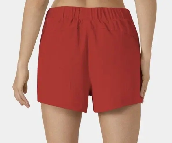 Halara High Waisted Drawstring Casual Running Red Shorts Size L Large NWT