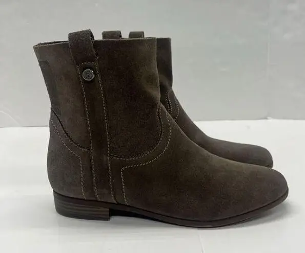 Frye & Co Women's Boots Size 7.5 Sarah Shortie Ankle Boots Suede Western Casual Brown