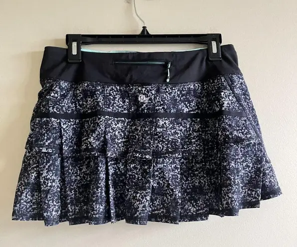 Lululemon  Run Pace Setter Skirt *4-way Stretch Rocky Road Sand Dune Black Size 6