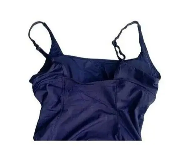 ANDIE NWT Havana Empire Waist One Piece Swimsuit Removable Cups L Navy Blue