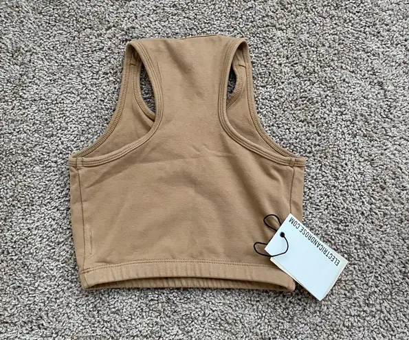 Electric And Rose Brown Athletic Crop Top