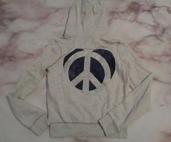 PINK - Victoria's Secret  Women's Medium gray Peace jacket sweatshirt