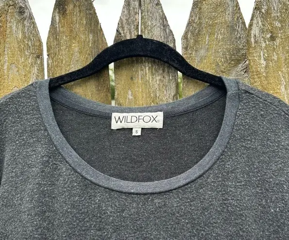 Wildfox  F-U-N Beer Crewneck Oversized Sweatshirt Grey Sz S