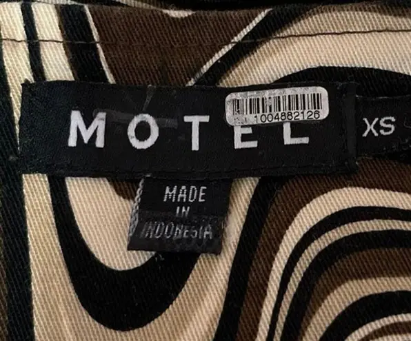 Motel Urban Outfitters Tie Dye Marble Swirl Ripple Straight Pelmo Mini Skirt XS