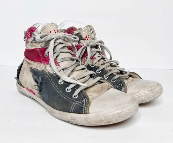 Dolls Kill Vintage Y2K Delias by  British Flag Canvas High Top Sneakers Size 9