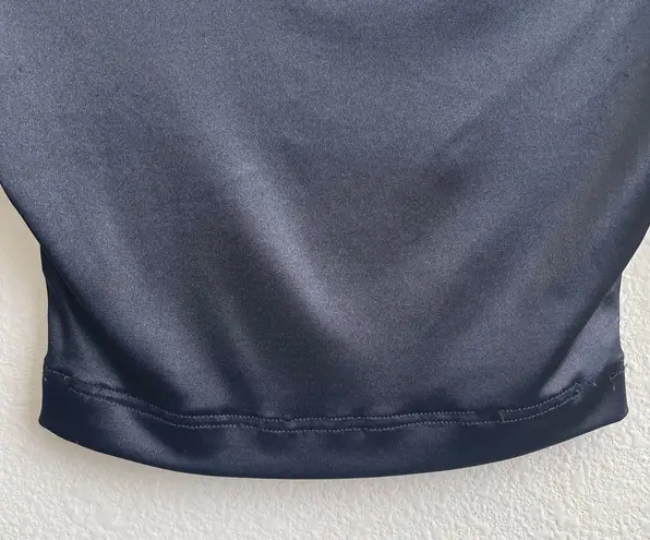 Moschino JEANS Vintage 90s Black White Edgy Fitted Long Sleeve Graphic Crop Top