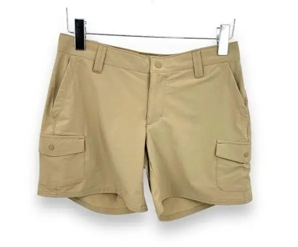 L.L.Bean  Explorer tan outdoor active hiking trail nylon stretch shorts