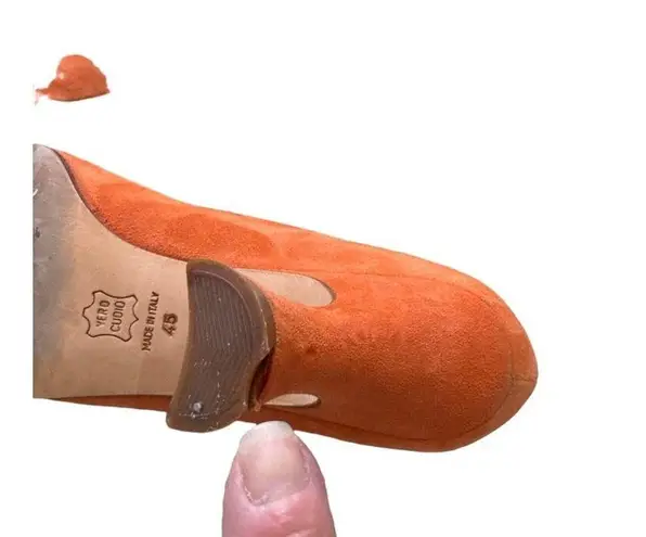 via spiga women’s orange leather heels shoes 6B SKU 3811