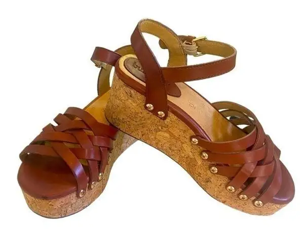 Bussola Mansfield Mavis Brown Leather Wedges 10 or 41 Size 10.5