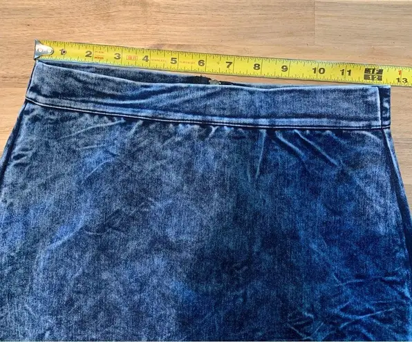 Foreign Exchange Acid Wash Denim-Look Pencil Skirt 3