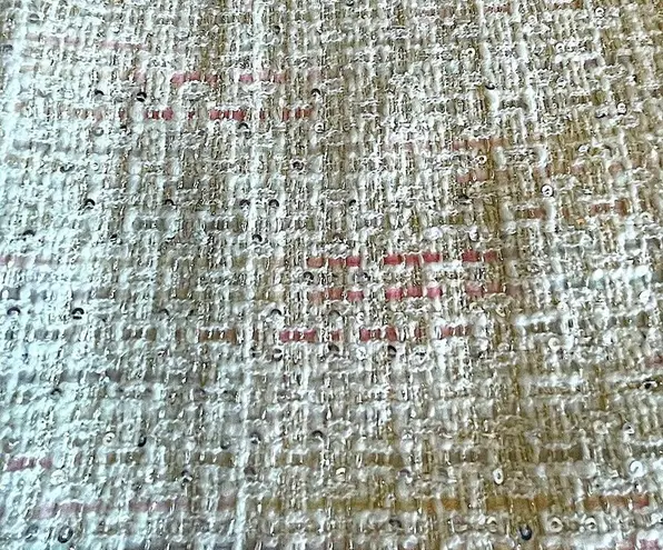 Tahari Sparkle Tweed Pink Champagne Mini Skirt size 16