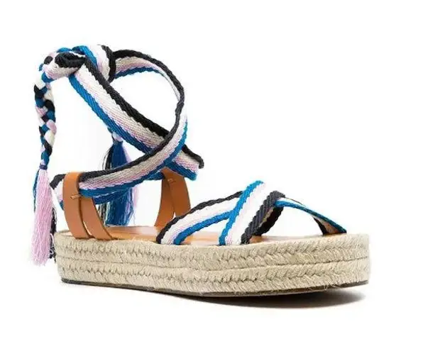 Isabel Marant Woven Wrap Strap Espadrille Sandals size 8