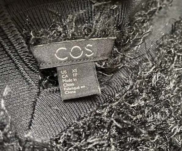 COS Textured Sleeveless Dress Black Size XS