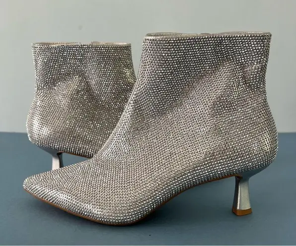 Alex Marie Gamina Rhinestone Embellished Kitten Heel Booties