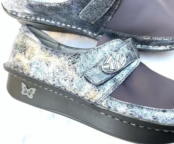 Alegria Dena ice ice baby Slip-On Shoe leather size 40 or 9 - 9.5 metallic