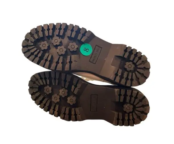 Sincerely Jules Women’s Chunky Chelsea Boots Size 8 Beige Cream Black Lug Sole