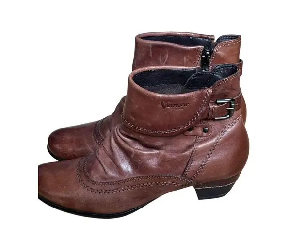 Venturini Eleganza Brown Leather Ankle Boots Women size 7