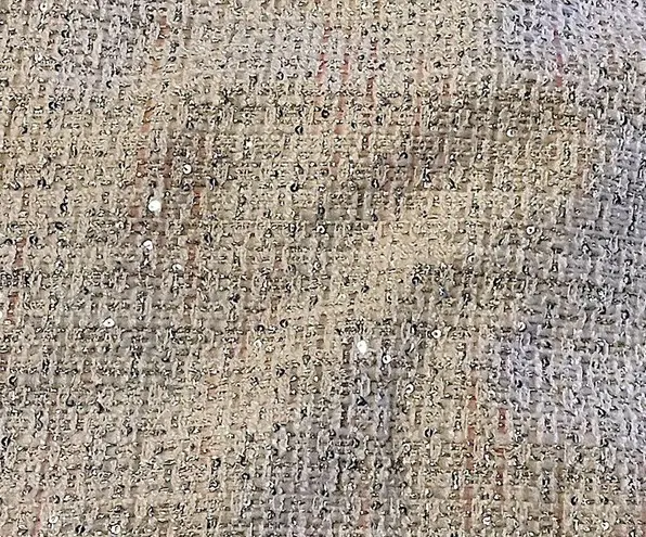 Tahari Sparkle Tweed Pink Champagne Mini Skirt size 16