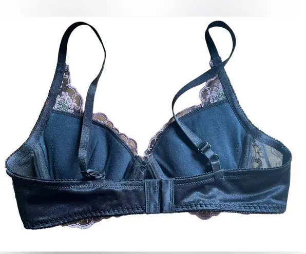 Frederick's of Hollywood Frederick’s of Hollywood Y2K Pink Black Floral Lace Bombshell Gel Push Up Bra