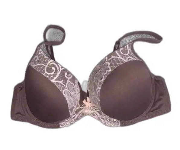 Bare Necessities Brown & Tan Lace Bra 36C Size undefined - Image 1