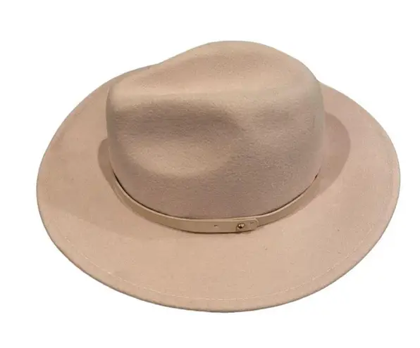 Free People  Hat One Size Dusty Pink Wool Felt Fedora Western Cowgirl