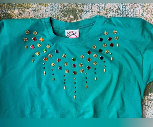 Vintage 80/90s Sweet Blondie bejeweled tunic t