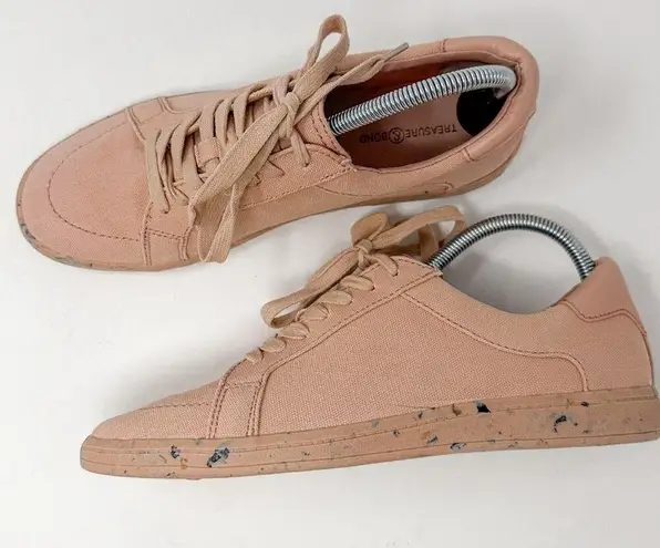 Treasure & Bond NEW Monroe Dusty Pink Canvas Lace Up Sneaker Size 8.5, MSRP $80