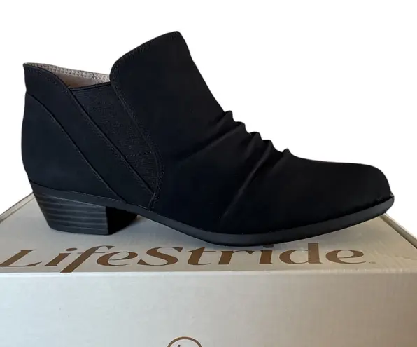 Life Stride Aurora Ankle Booties, Black Women's 7.5 M Boots Comfort Cushion