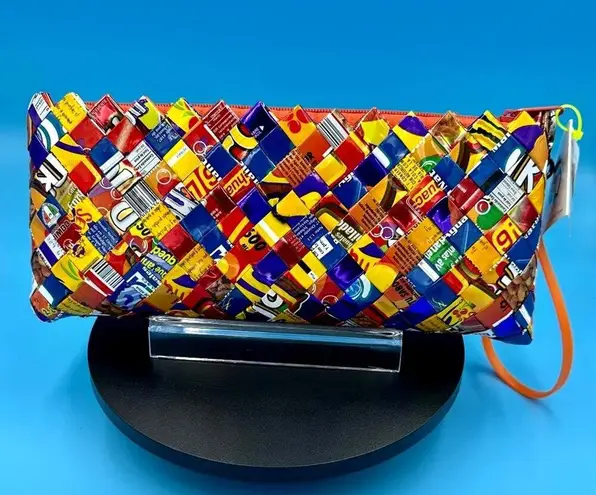 Handbag Bright Colorful Ecoist Candy Wrapper Clutch/Wristlet
