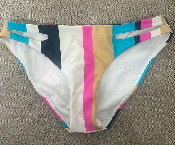 Rains Pink and Blue Bikini Bold Stripes