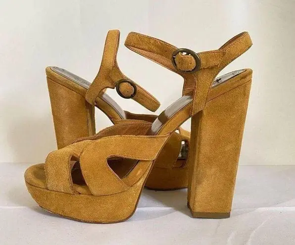 Zodiac  Suede Buckle Strap Platform Sandal