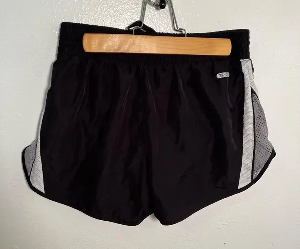 RBX Athletic Running Shorts Black Gray Mesh