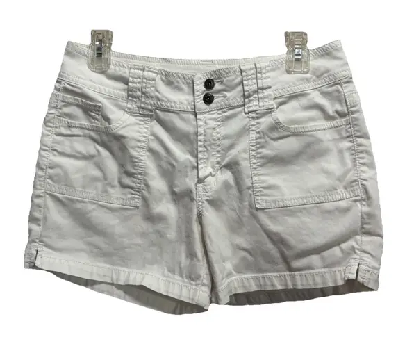 High Sierra High Sierra White Soft Corduroy Jean Short Size 6 Pockets/Zip Mid Rise