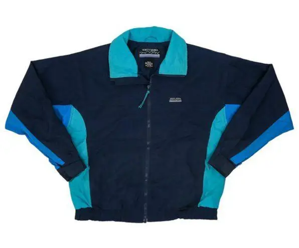 White Sierra Vintage 90s Colorblock Windbreaker Track Jacket