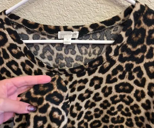 Orange Kiss Animal Print Sweater Shirt Size M