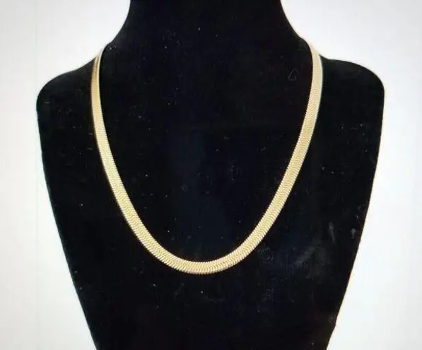 Jennifer Zeuner  14K Hamilton Yellow Gold IP Plated Herringbone Necklace