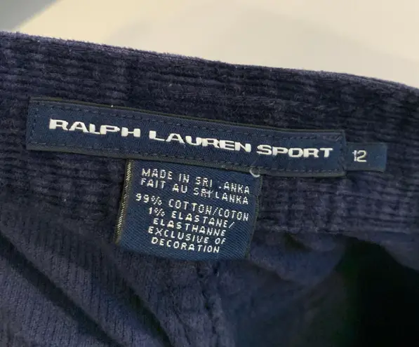 Ralph Lauren Sport Blue Casual Corduroy Pants Size 12