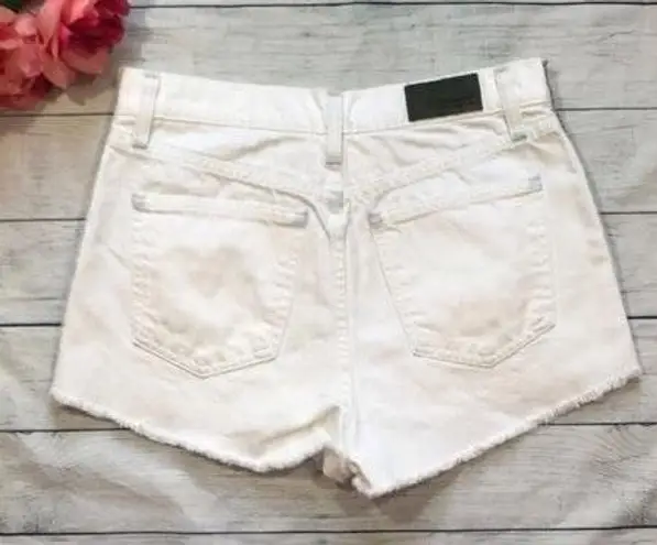 LF Carmar Denim Rhinestone White Jean Shorts 26