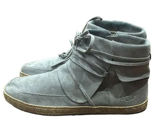 UGG  #1019129 Reid Lace Up Suede Moccasin Bootie Grey Size‎ 6.5