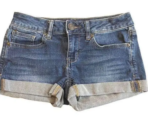 SO  shortie jean shorts size 0 cuffed shorts